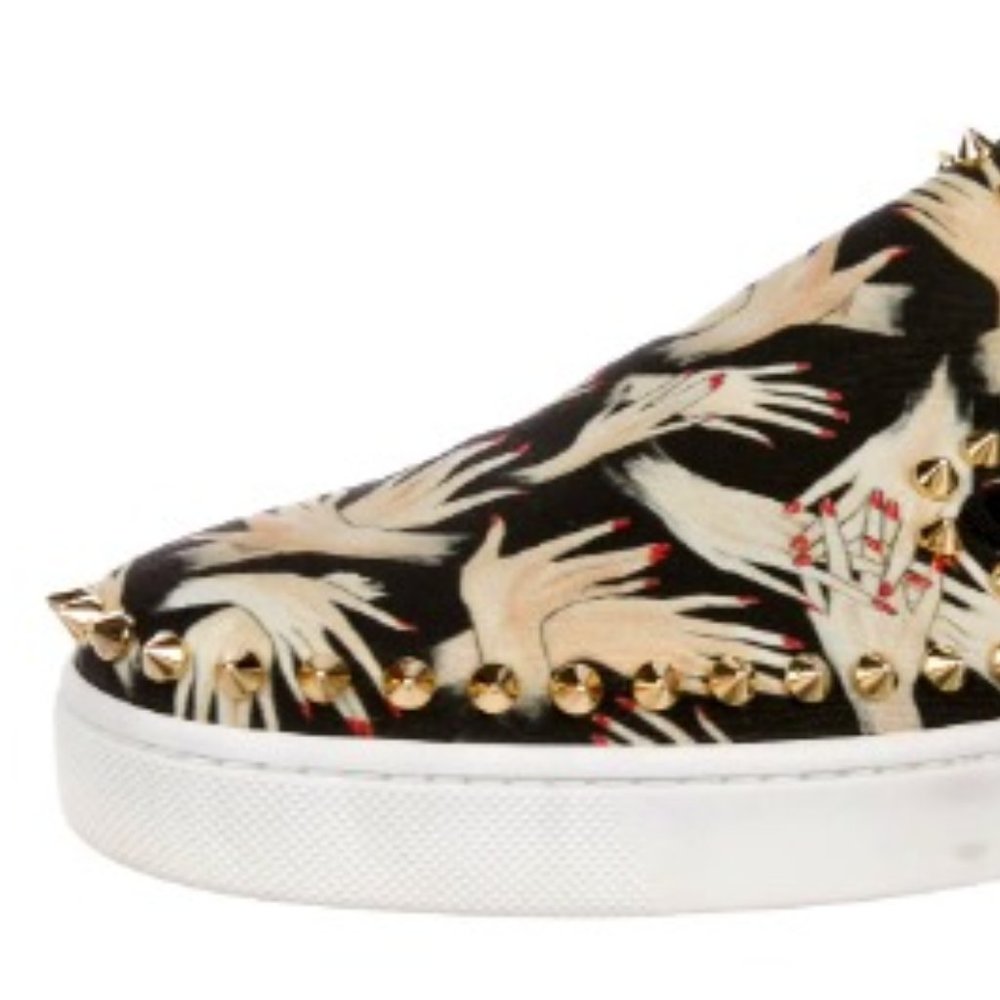 CHRISTIAN LOUBOUTIN TISSUE BEAUTY PIK BOAT SIZE 37 SNEAKERS